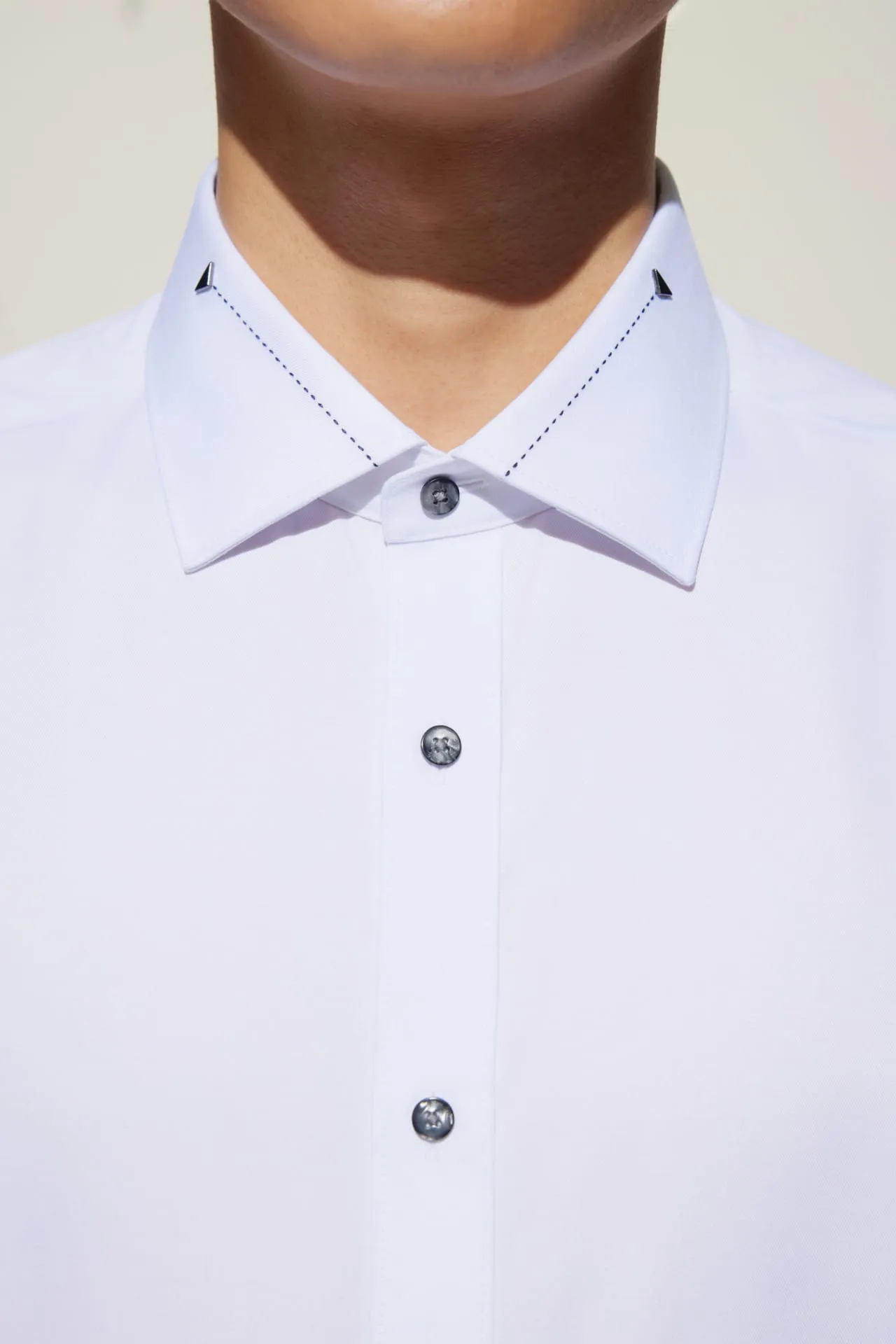 Non-Iron Silky Touch Smart Fit Twill Shirt with Design Detail
