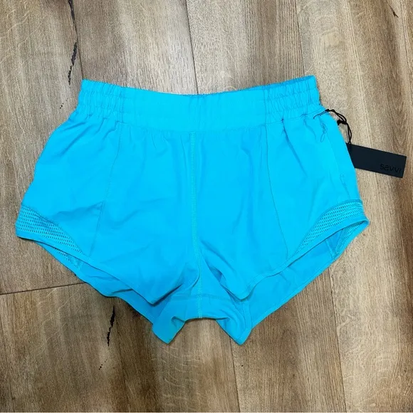 NWT Savvi Women’s Athletic Teal Shorts Size Small
