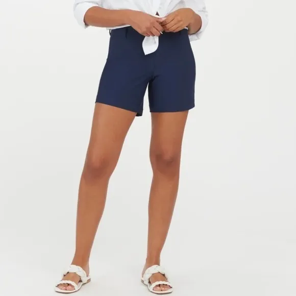 NWT Spanx Sunshine Shorts 6” In Sunkissed Navy Blue