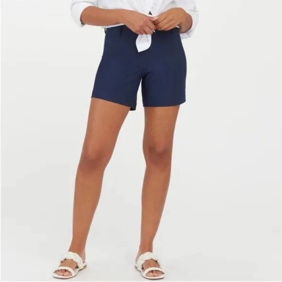NWT Spanx Sunshine Shorts 6” In Sunkissed Navy Blue