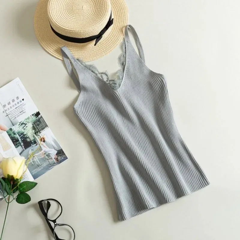 Obsidian Phoenix Sleeveless Knitted Tank Top