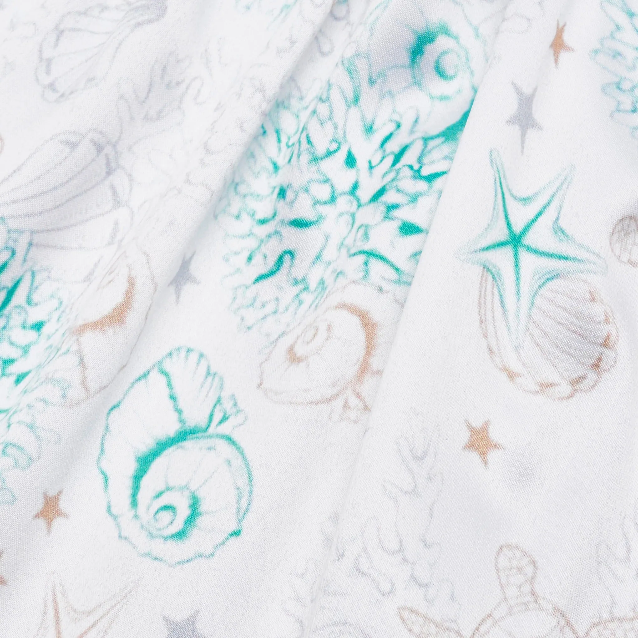 Ocean Baby Girls Pearl Hand Smocked Petticoat Layered Dress - Marine Themed (6M-8Yrs) Satin
