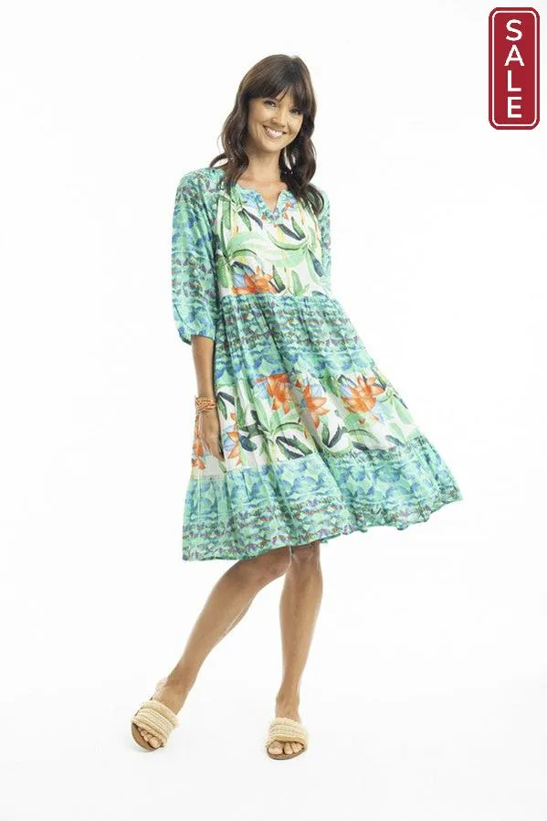 Olivia 3/4 Sleeve Layered Dress