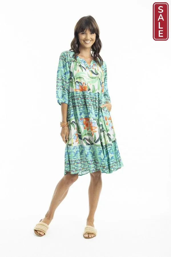 Olivia 3/4 Sleeve Layered Dress