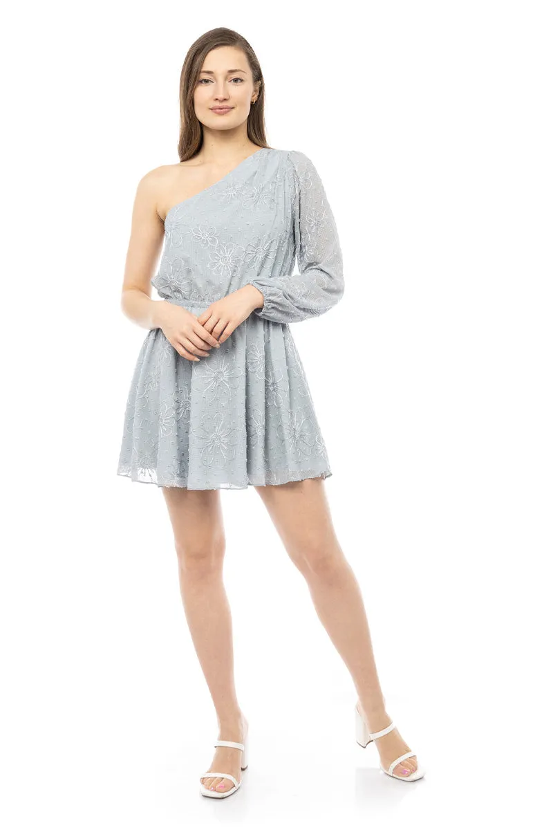 One Shoulder Fit & Flare Dress
