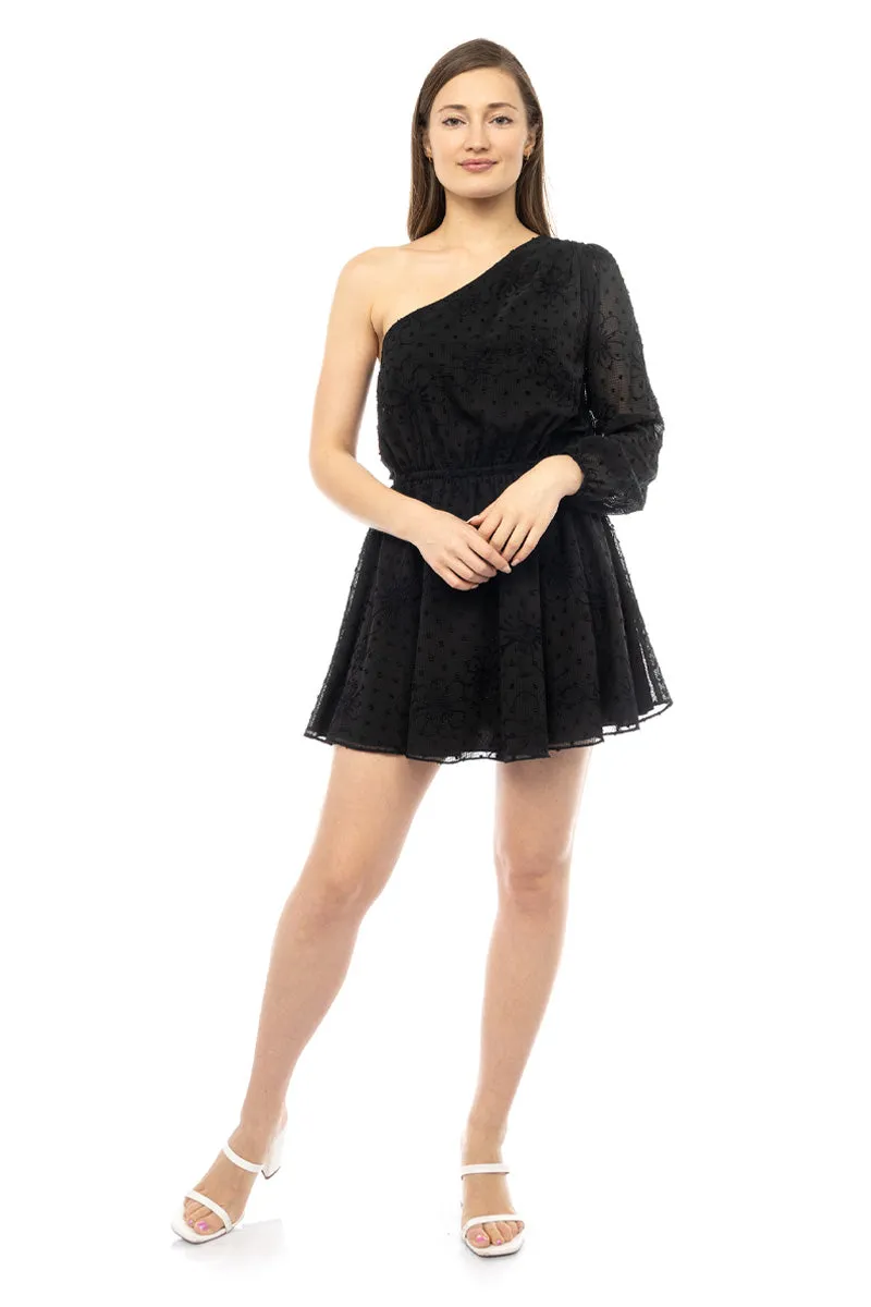 One Shoulder Fit & Flare Dress