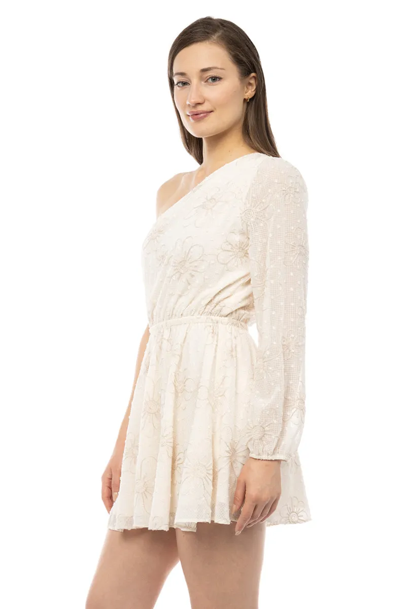 One Shoulder Fit & Flare Dress