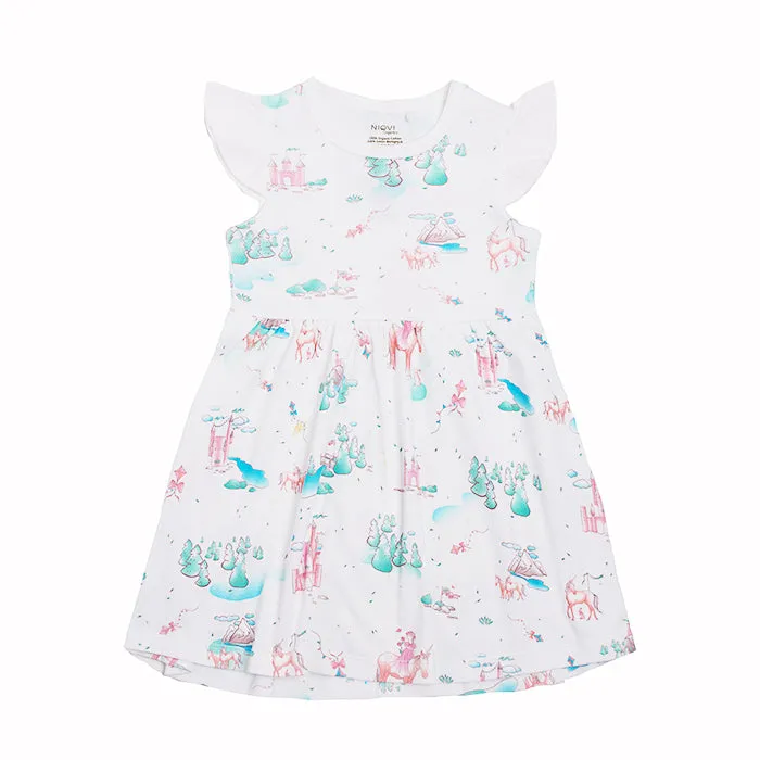 Organic Cotton Girls Summer Dress - Springtime Dream(Size 2-5)