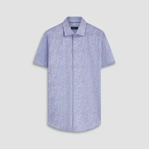 Orson Pin Check Print Short Sleeve Shirt