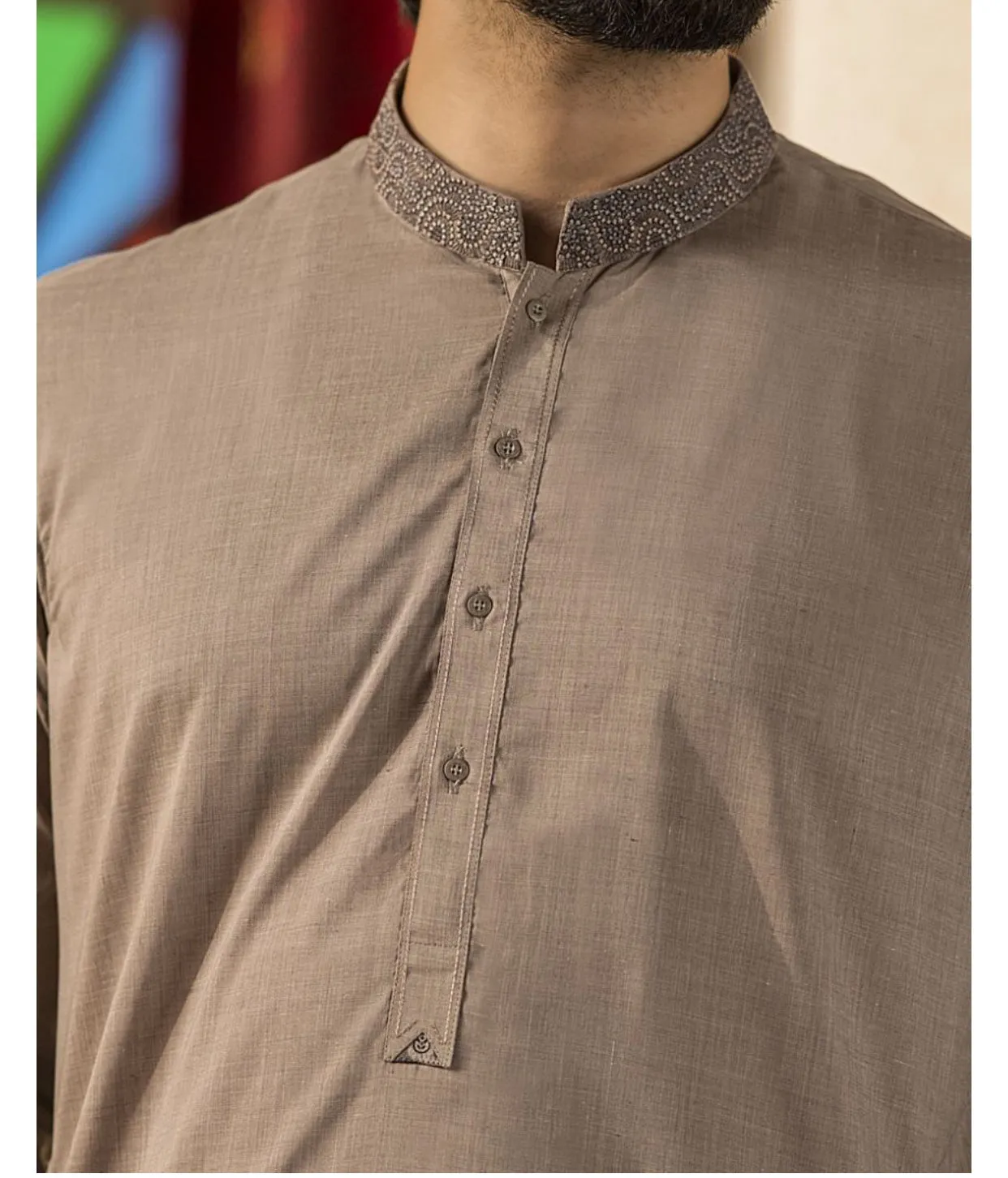Pakistani Men Dress in Light Brown Color Model# Men 20