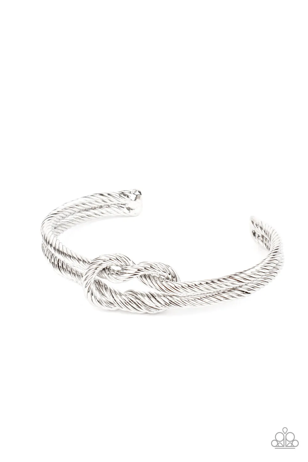 Paparazzi Nautical Grunge - Silver Cuff Bracelet