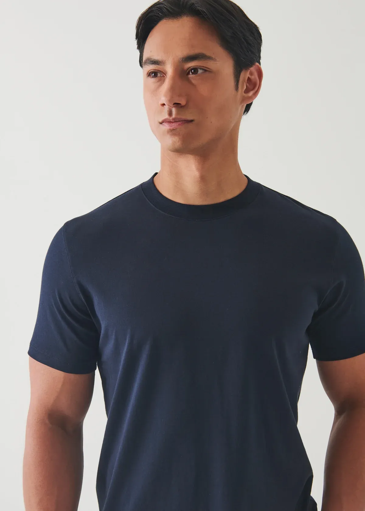 Patrick Assaraf Crew Knit T-Shirt- Midnight