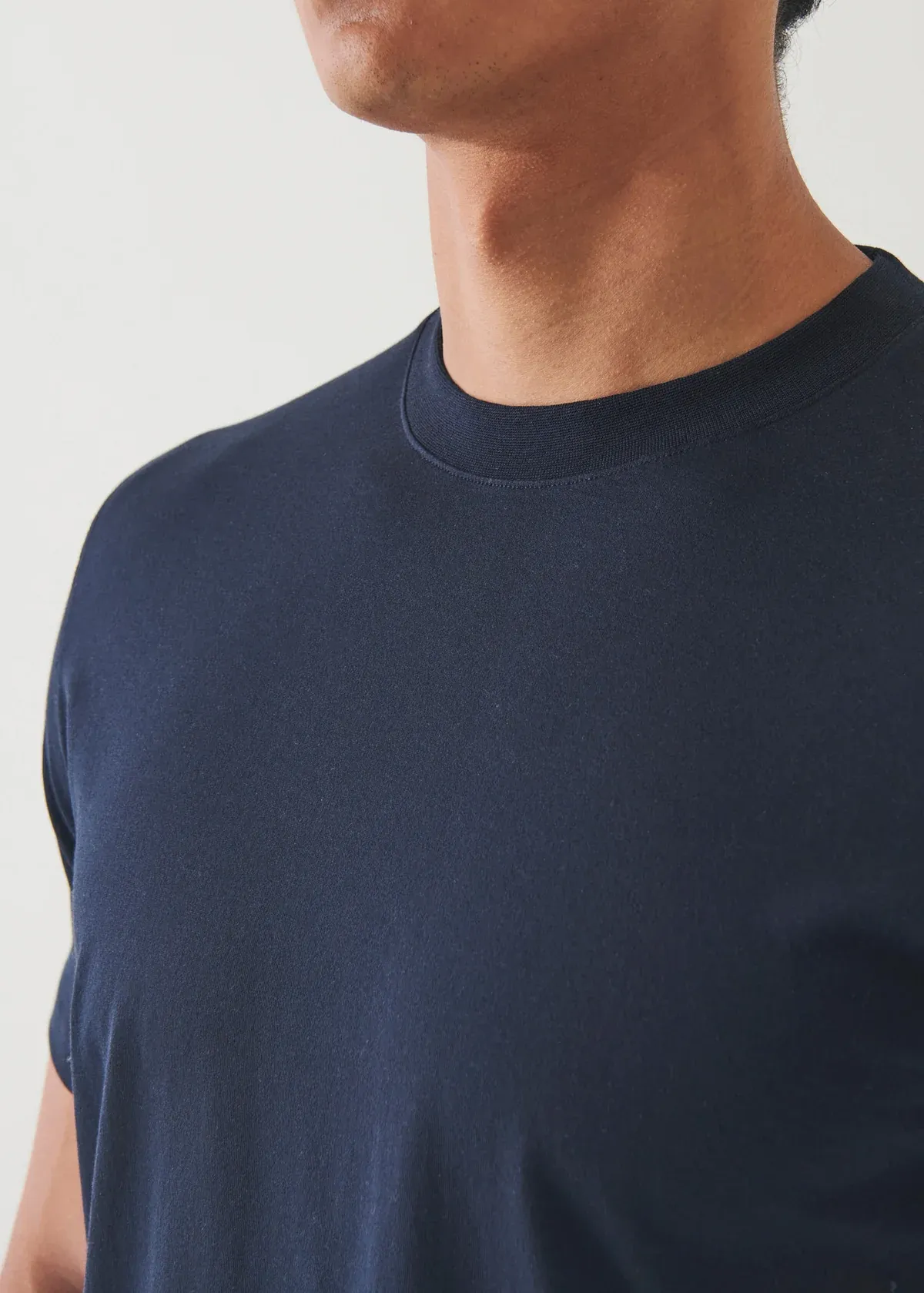 Patrick Assaraf Crew Knit T-Shirt- Midnight