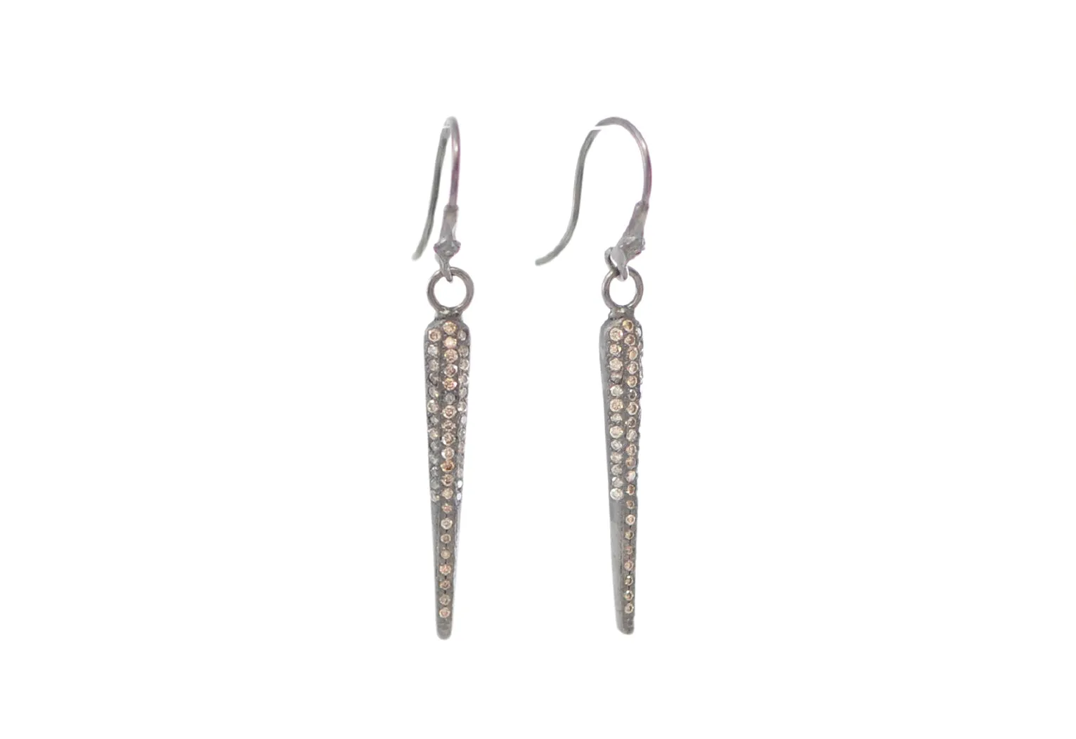 PAVE SPIKE DROP EARRINGS