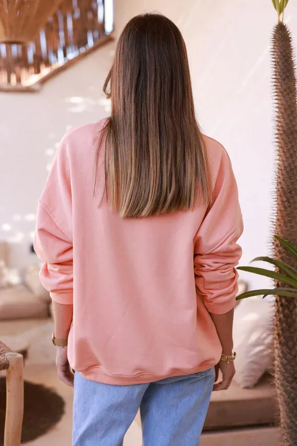 Peach Cherry Vacation Sweater