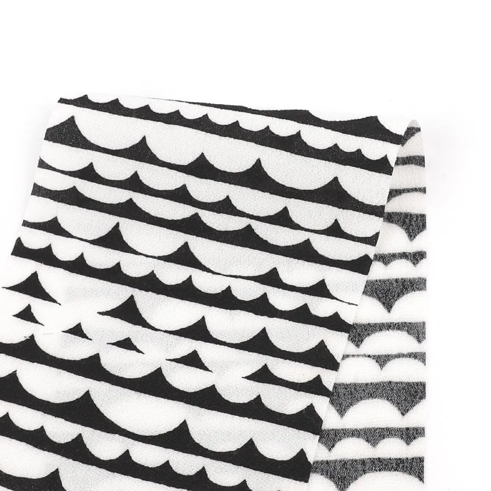 Pelta Stripe Viscose Crepe - Black / White