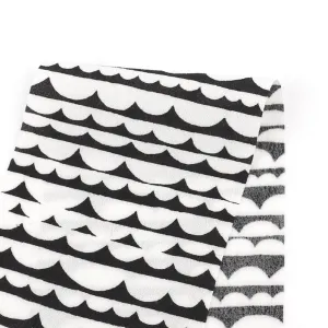 Pelta Stripe Viscose Crepe - Black / White