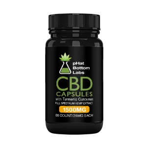 pHat Bottom Labs - CBD Full Spectrum Capsules with Turmeric 1500mg 60 CT