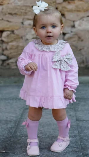 Pink Gingham Dress & Knicker Set