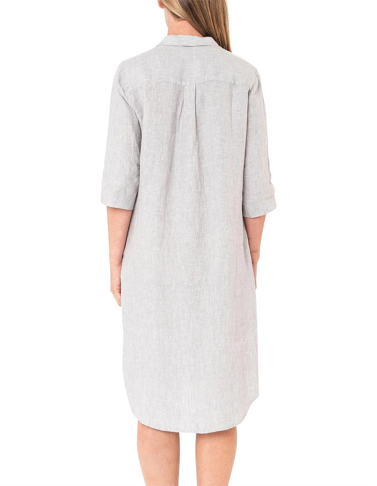 Placket Front Dress - Pewter