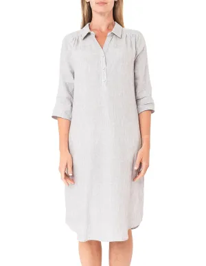 Placket Front Dress - Pewter