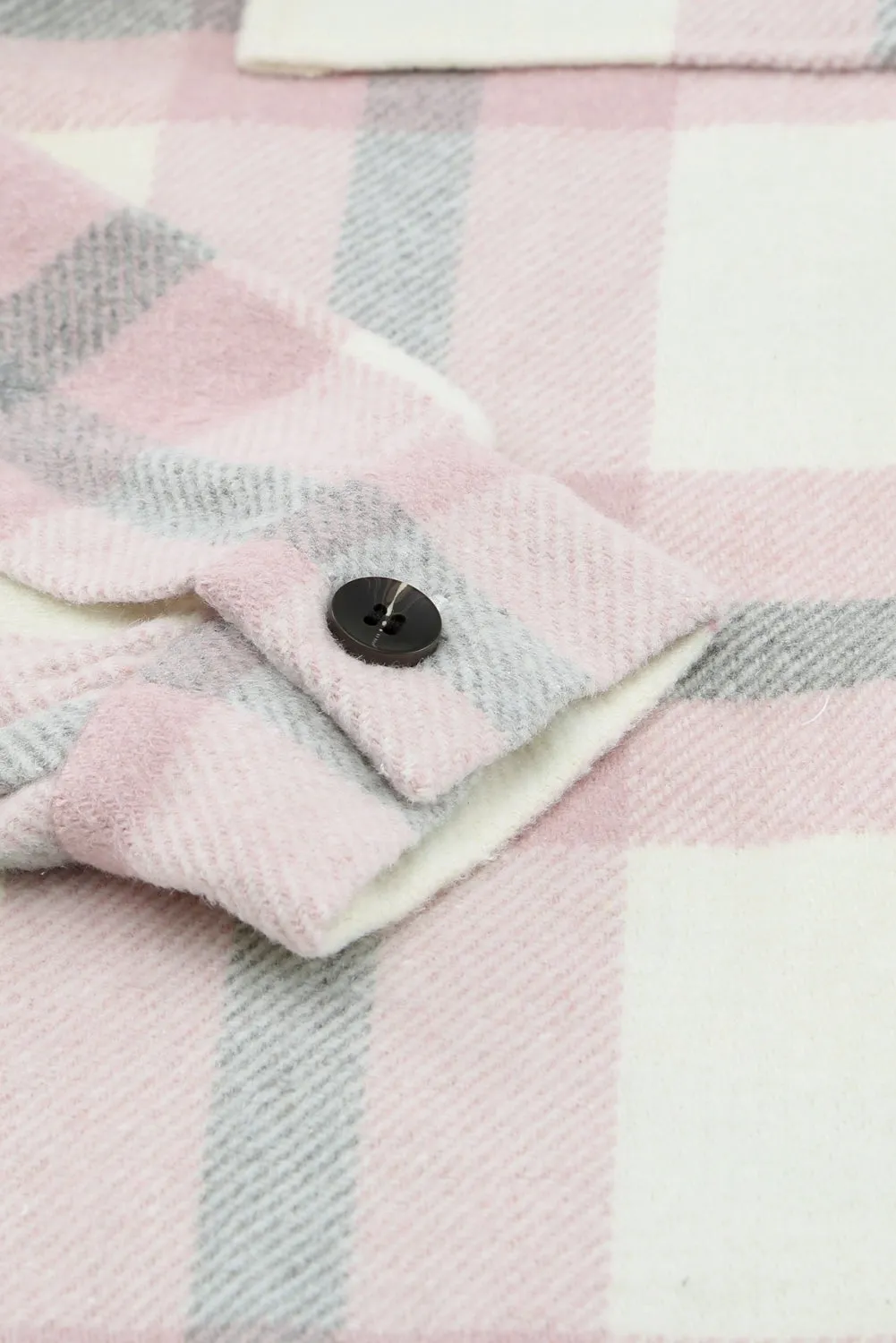 Plaid Print Pocket Women Shacket