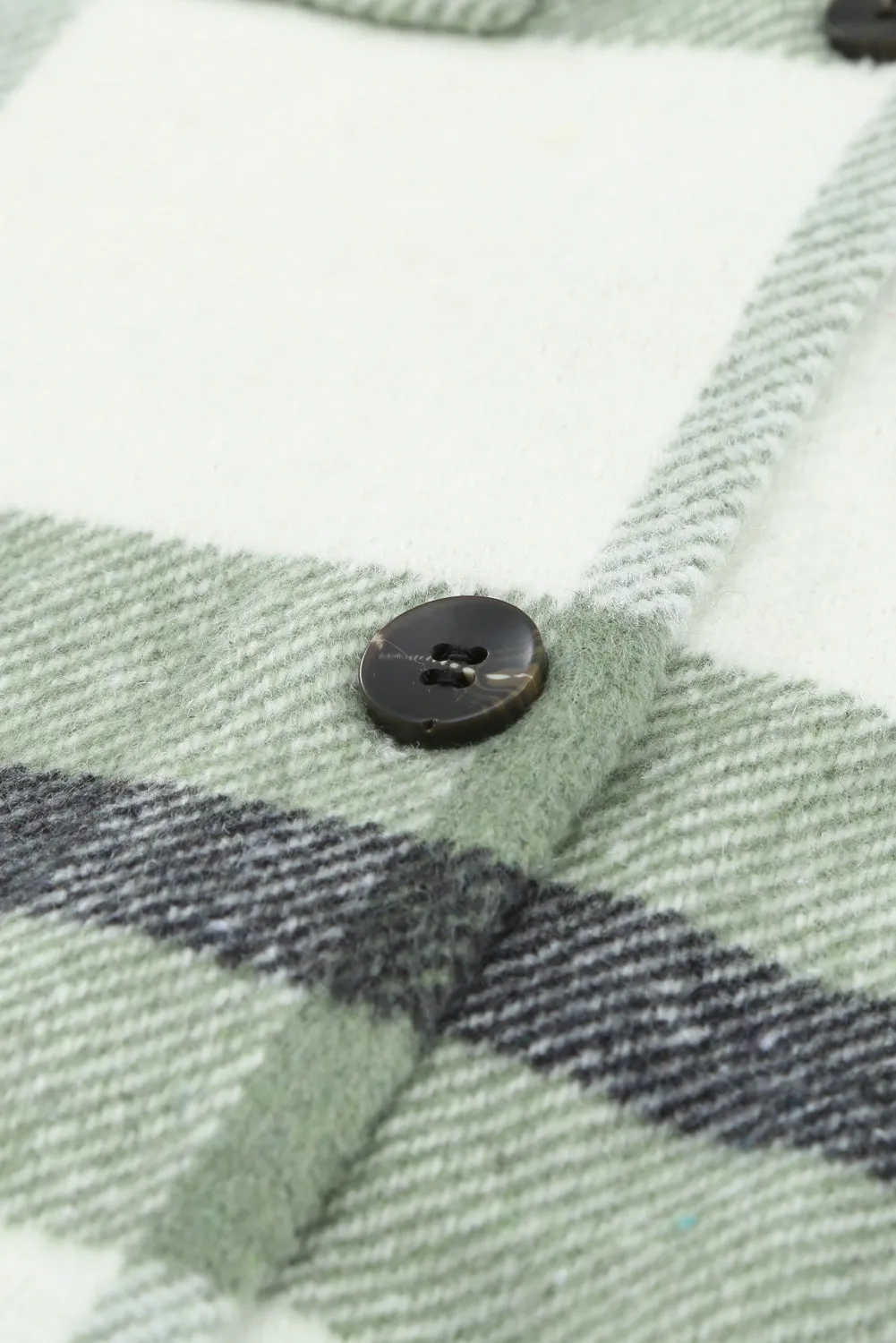 Plaid Print Pocket Women Shacket