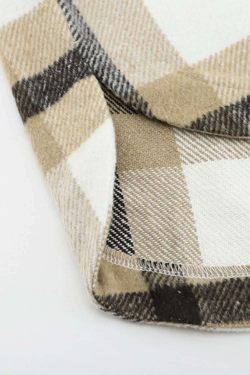 Plaid Print Pocket Women Shacket