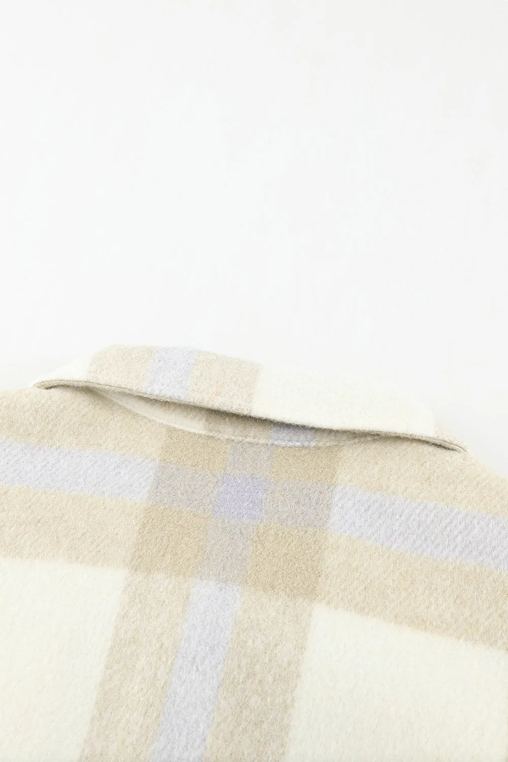 Plaid Print Pocket Women Shacket