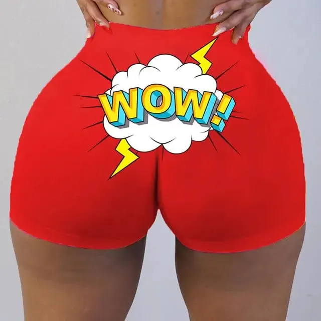 Plus Size Graphic Print Biker Shorts for Women