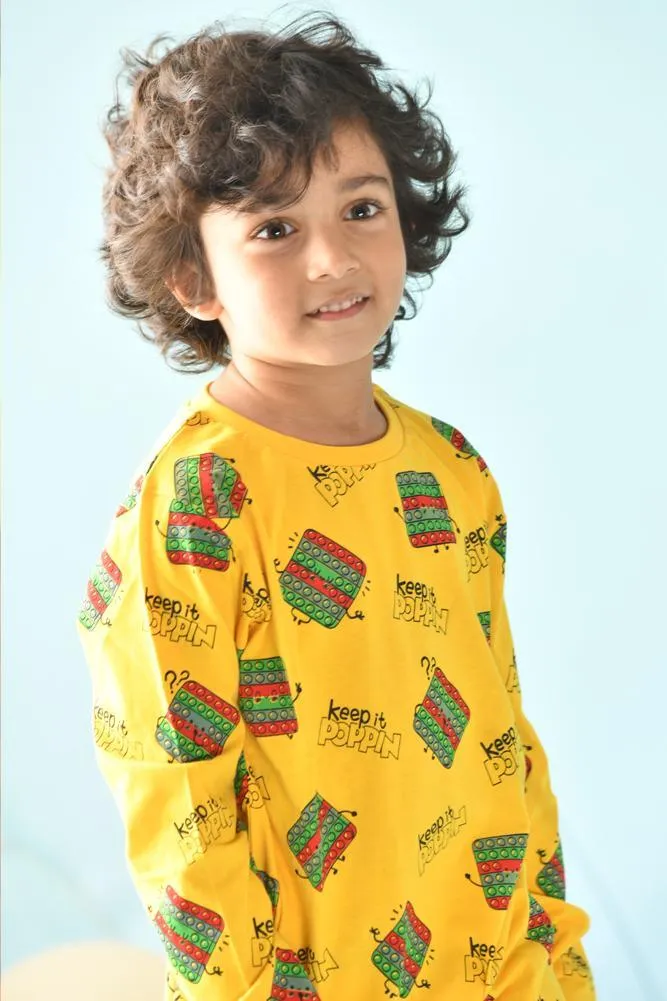 POP IT BOYS YELLOW PYJAMA SET