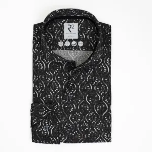 Printed technical knitted shirt