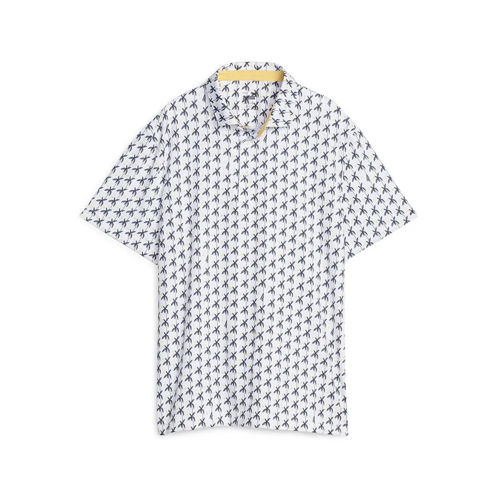 Puma Mattr Palms Polo - White Glow/Navy Blazer