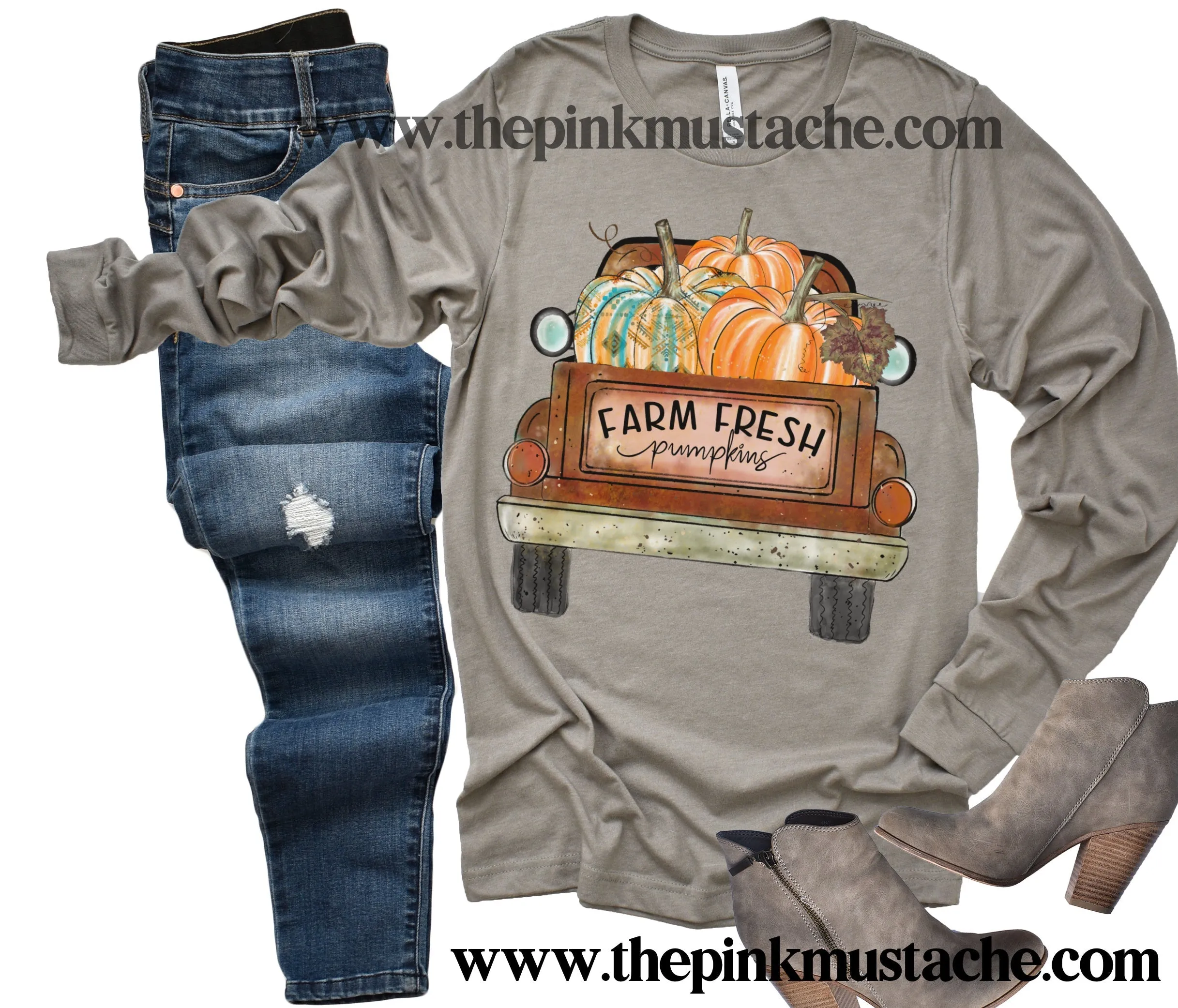 Pumpkin Patch Long Sleeved Bella Tee/ Hello Fall Shirts Youth and Adult Shirts /Fall Style