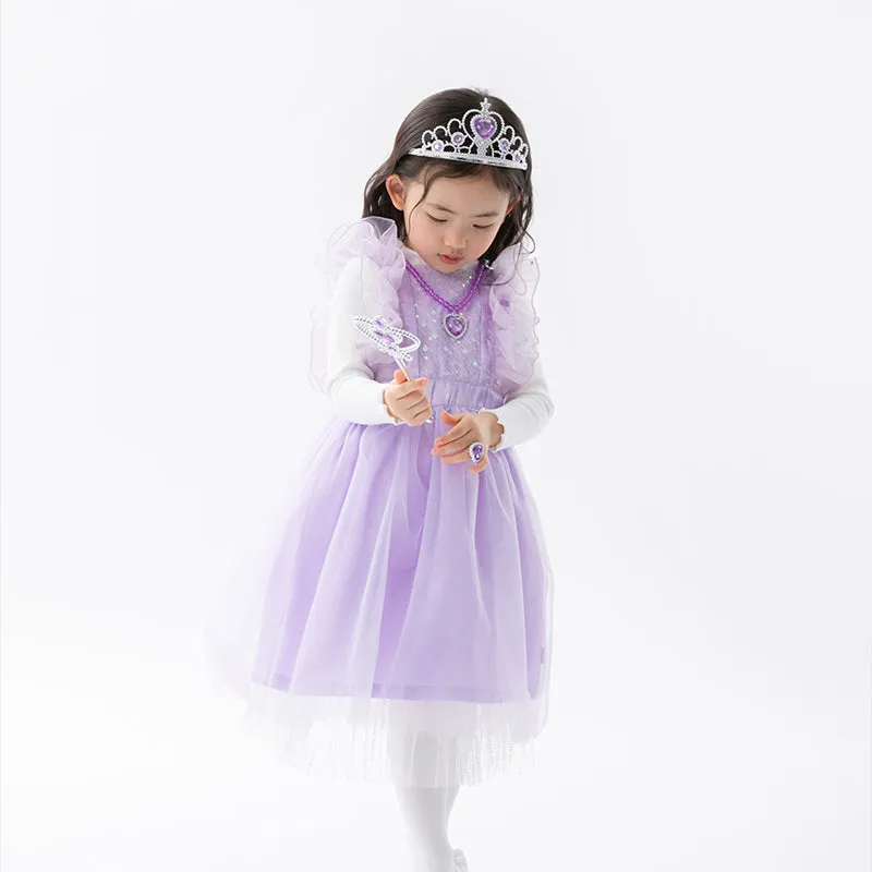 Purple Beads Dress With Accessories Set 2403OZ36