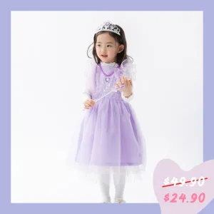 Purple Beads Dress With Accessories Set 2403OZ36