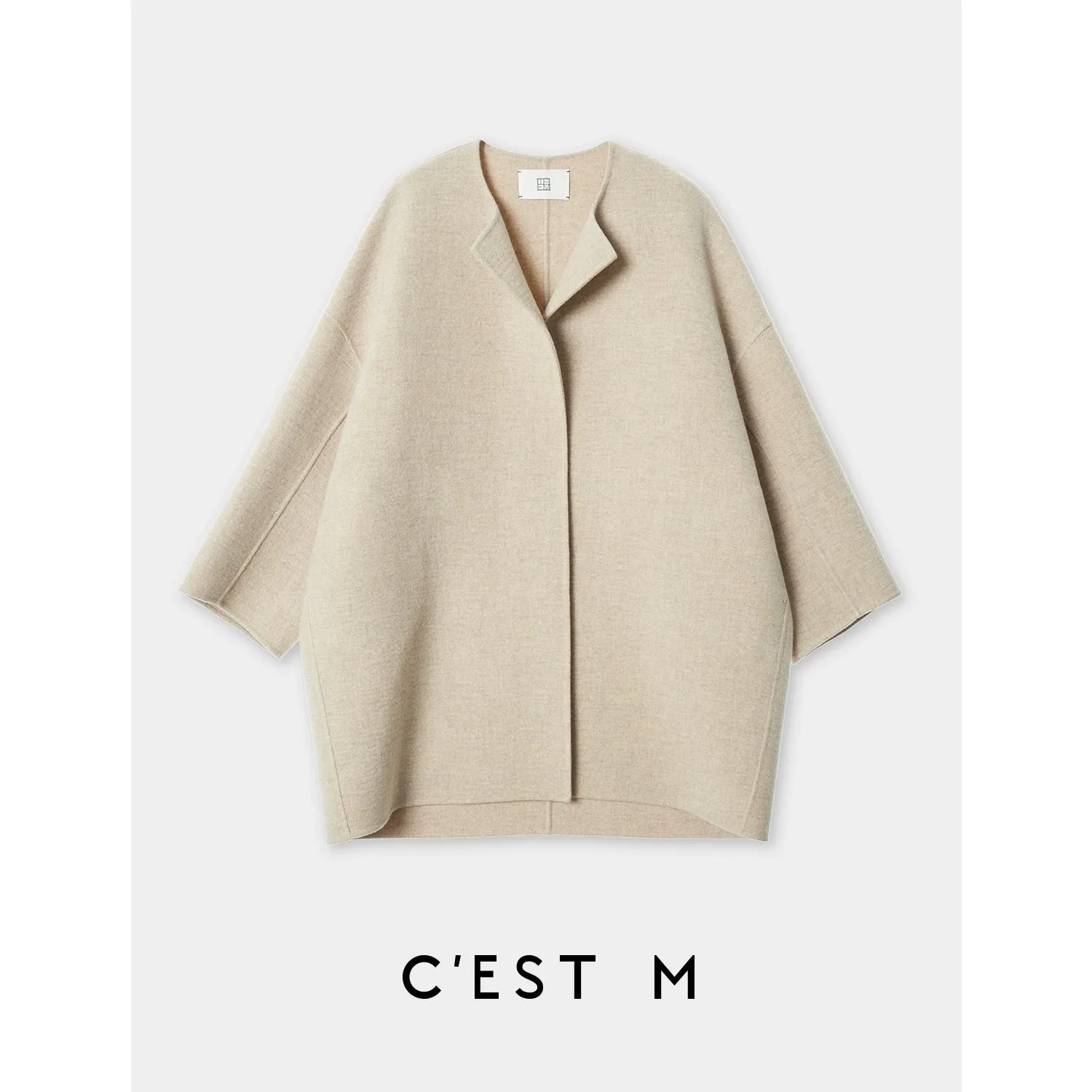 Quiet Luxury Cashmere Wool Tweed Coat