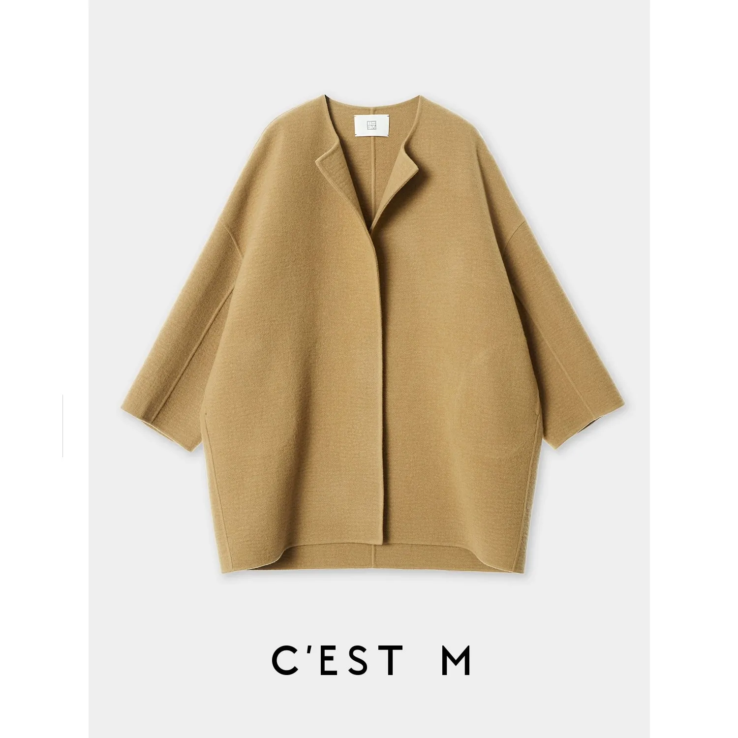 Quiet Luxury Cashmere Wool Tweed Coat