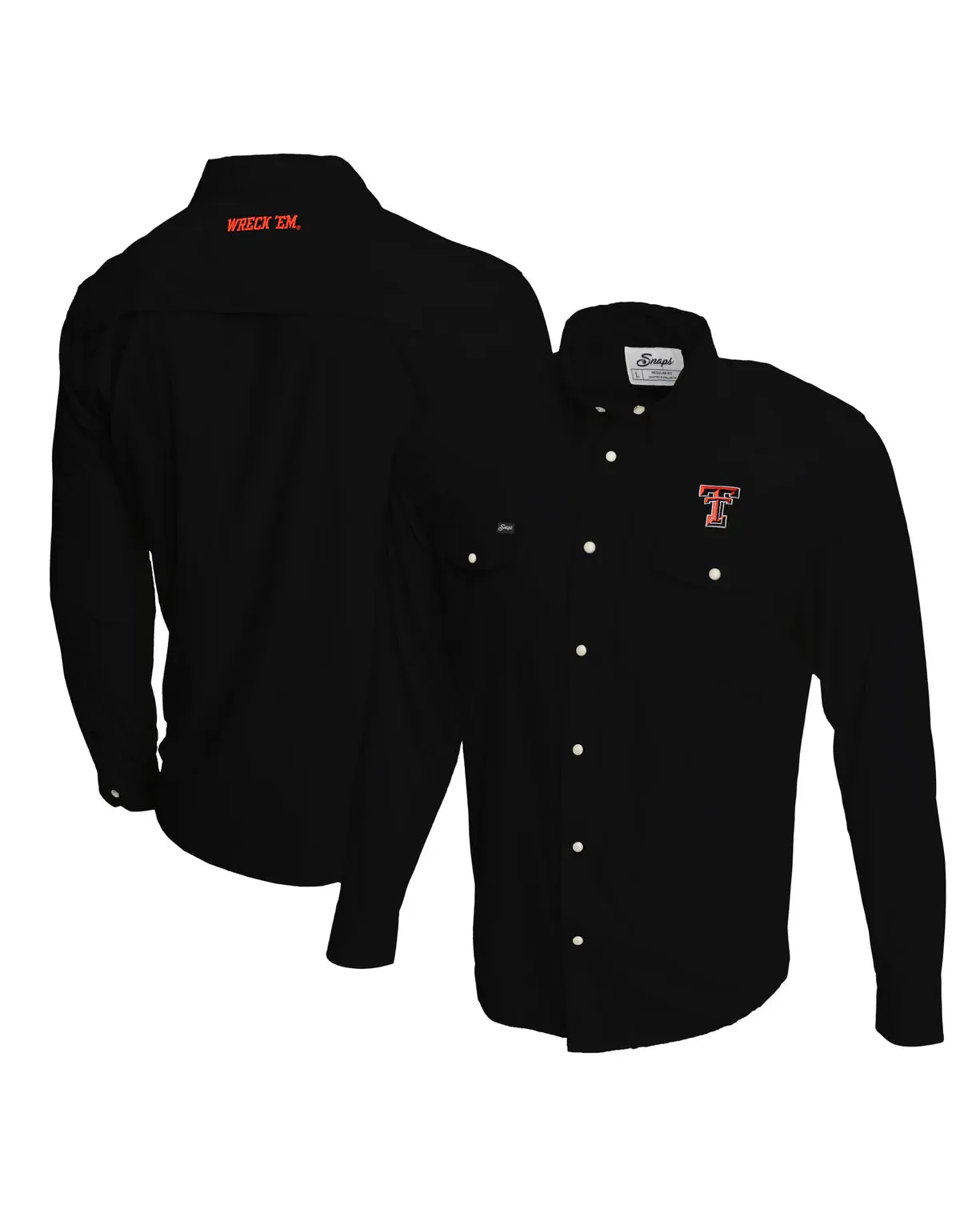 "Snaps" TTU Men's Long Sleeve Pearl Snap Shirt