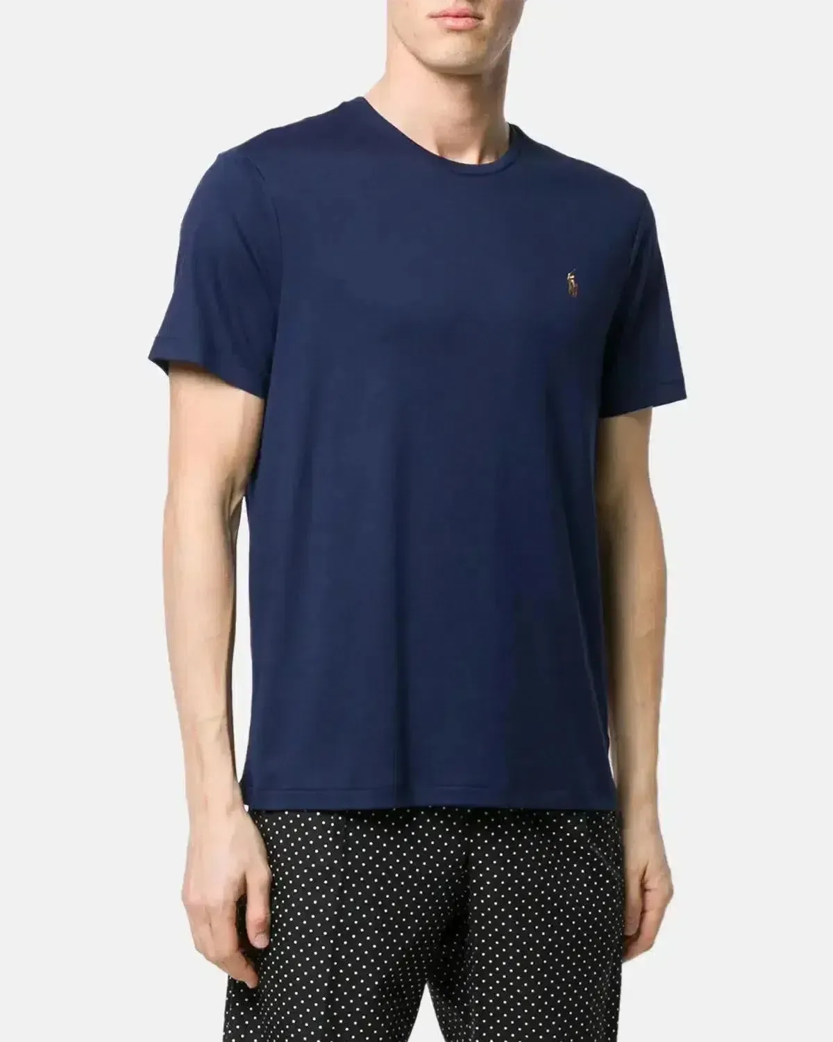 RALPH LAUREN MENS CUSTOM SLIM FIT SOFT COTTON T-SHIRT REFINED NAVY