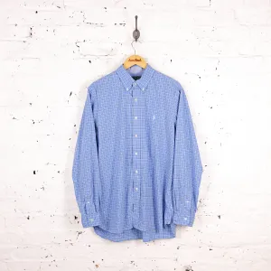 Ralph Lauren Stretch Check Shirt - Blue - L