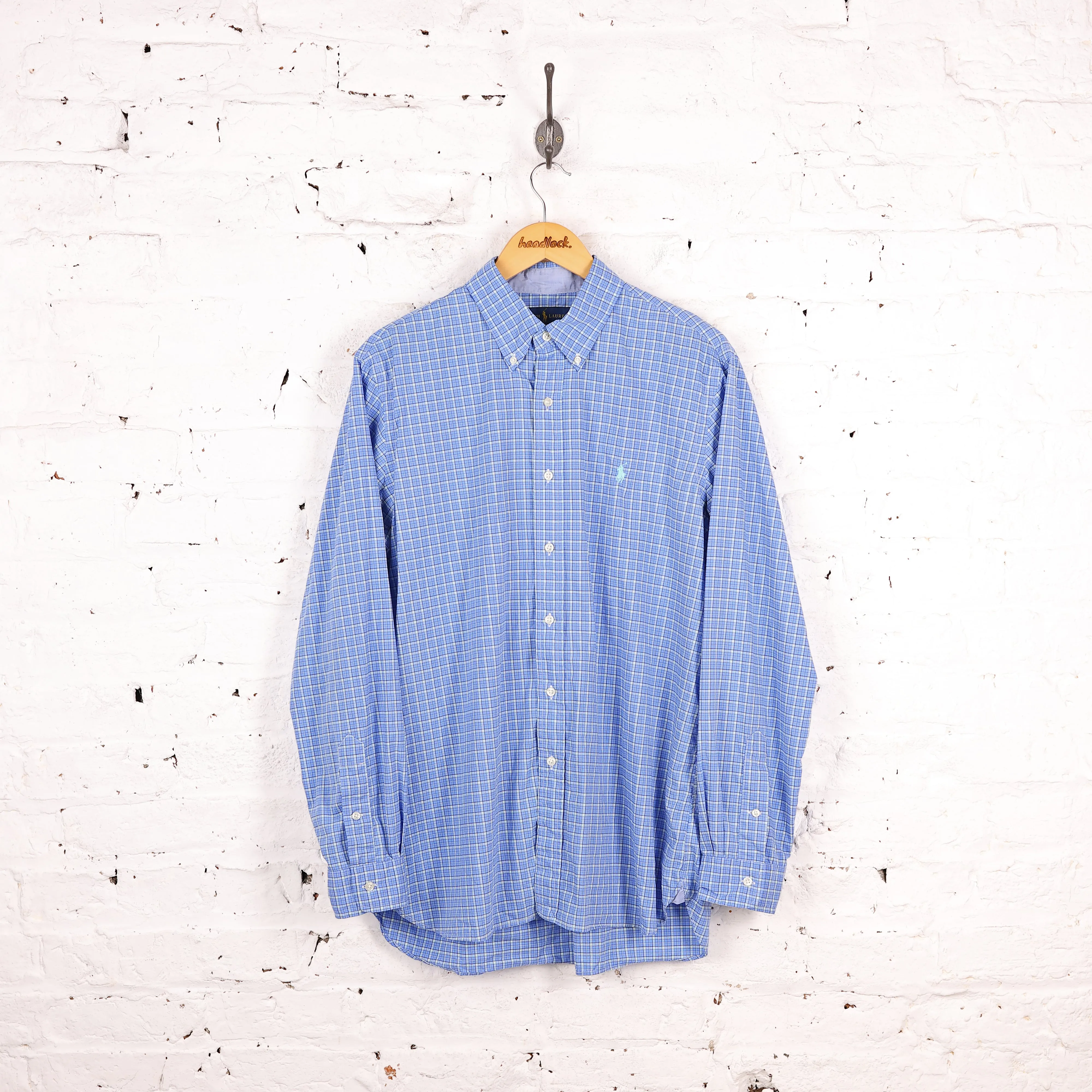 Ralph Lauren Stretch Check Shirt - Blue - L