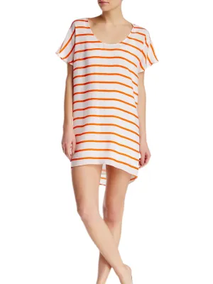 REBECCA MINKOFF Women's White & Persimmon Audrina Dress $298 NWT