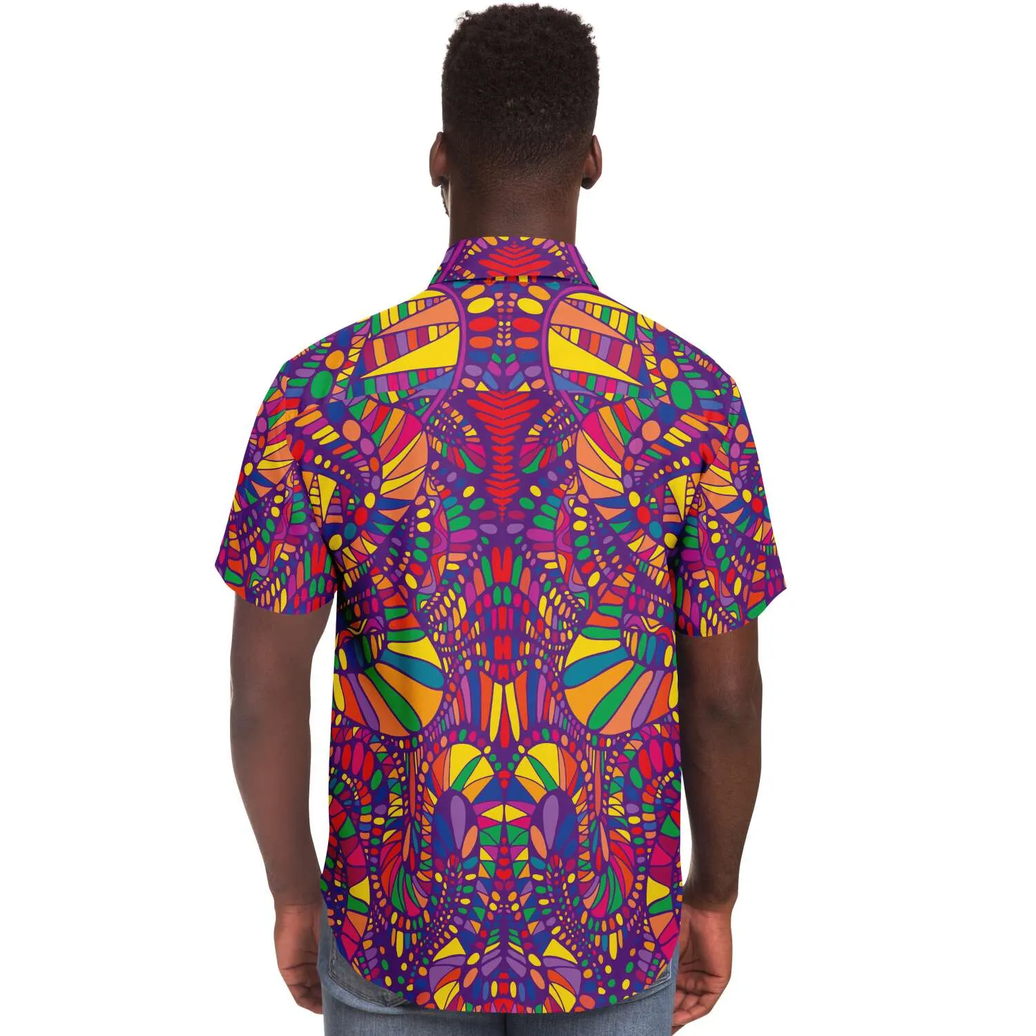 Red Trance Button Up Shirt