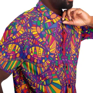 Red Trance Button Up Shirt
