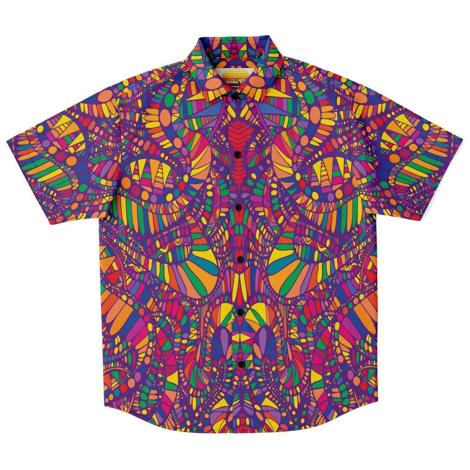 Red Trance Button Up Shirt