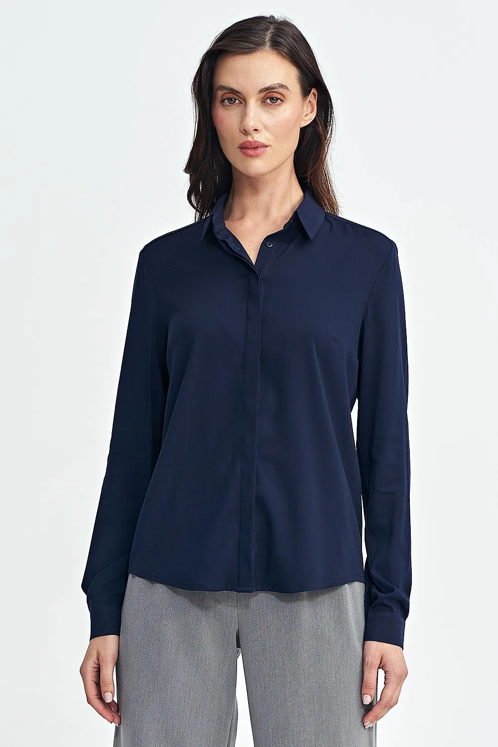 Refined Long-Sleeve Viscose Shirt