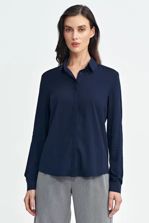 Refined Long-Sleeve Viscose Shirt