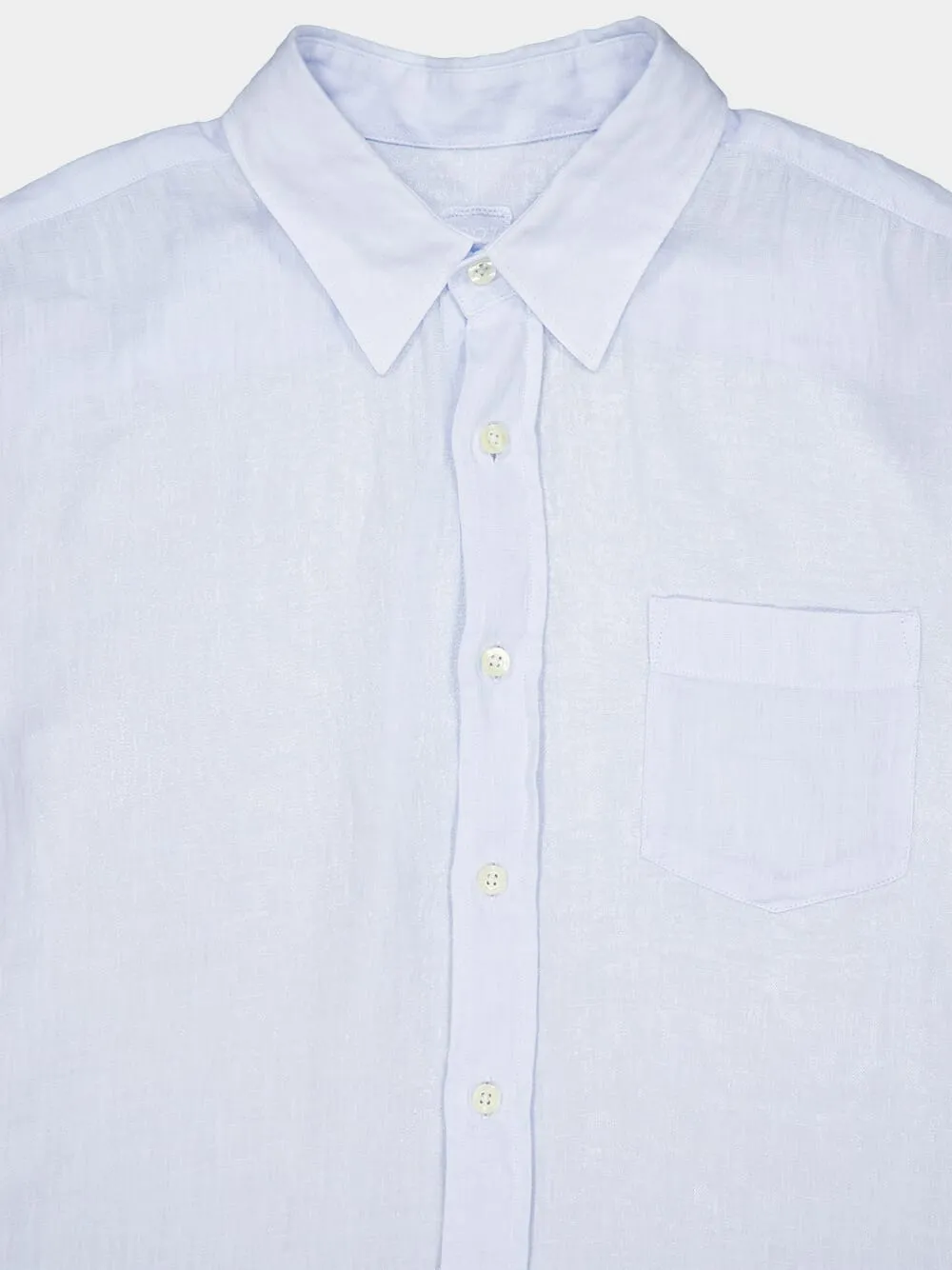 Regular Fit Light Blue Linen Shirt