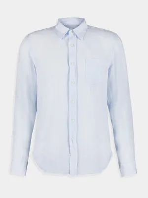 Regular Fit Light Blue Linen Shirt